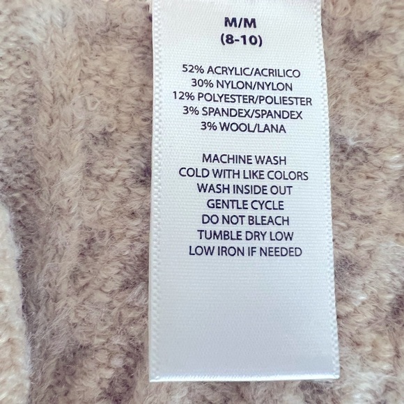 Beachlunchlounge | Cable Knit High Neck Poncho Cream | M - Picture 9 of 9